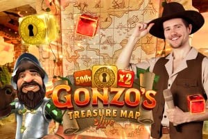 Gonzo's Treasure Map logo by Evolution at Dragon Casino