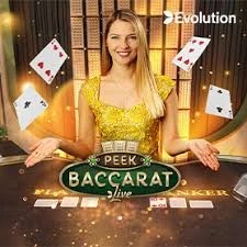 Peek Baccarat slot visual from Evolution available on dragoncasino.de