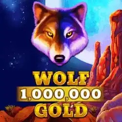 Wolf Gold 1,000,000 online game logo by Pragmatic Play on dragoncasino.de